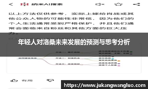 年轻人对洛桑未来发展的预测与思考分析
